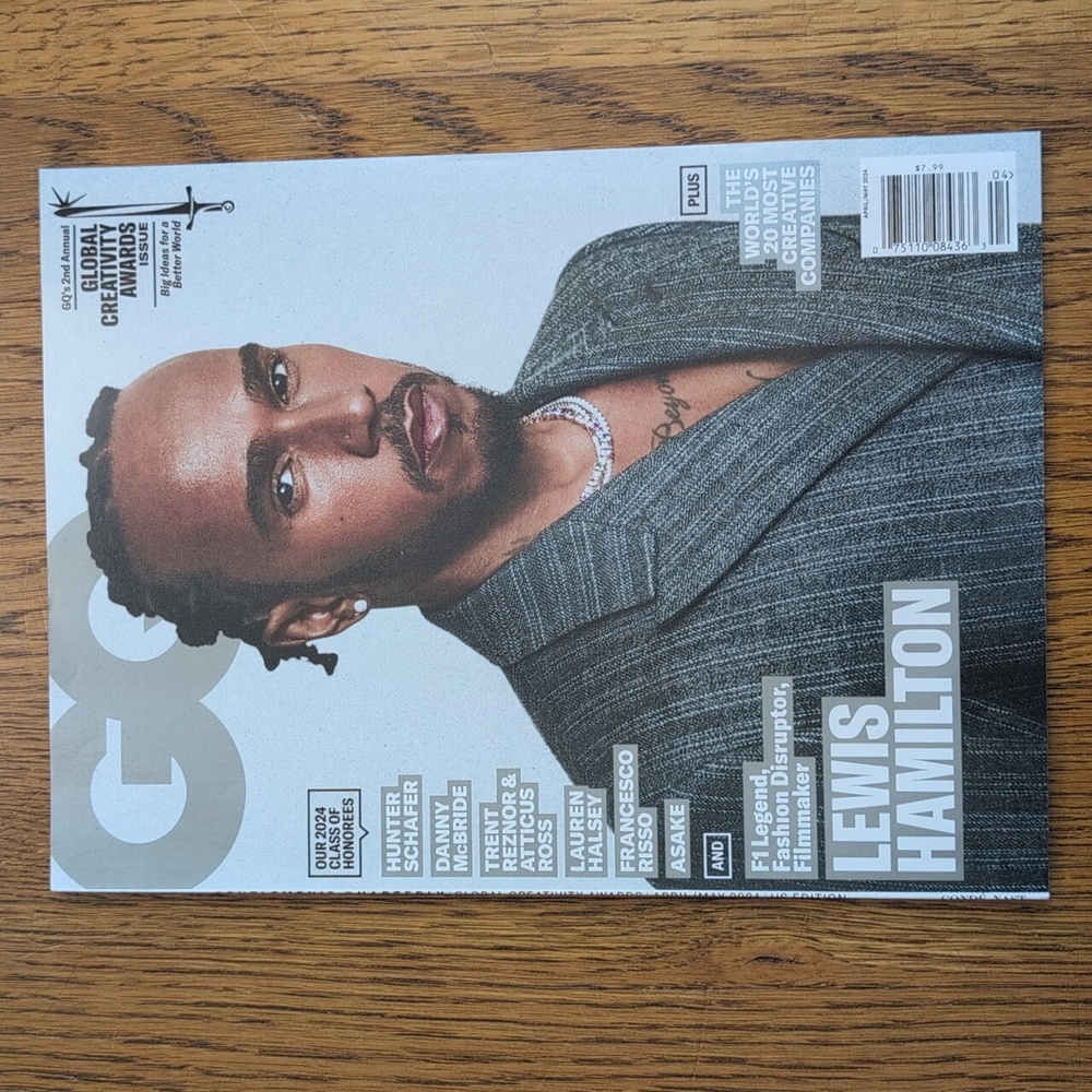 GQ Magazine Global Creativity Awards Issue Lewis Hamilton April May 2024